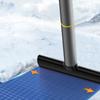 Snow Broom Ice Scraper with Soft No-Scratch TPU Head 10inch Long Handle Winter Windshield Ice Breaker