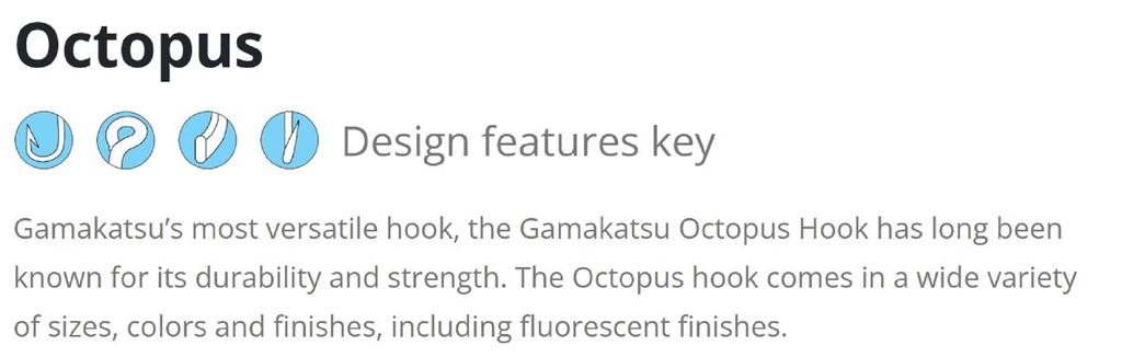 Gamakatsu 02417 Крючки Octopus NSB, размер 7/0, 6 штук в упаковке (5178)