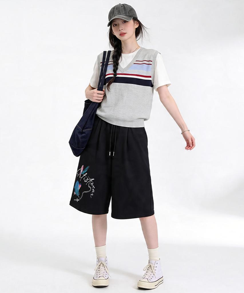 ARTISTWEAR [Atw] Шорты-бермуды с перьями - 2 цвета