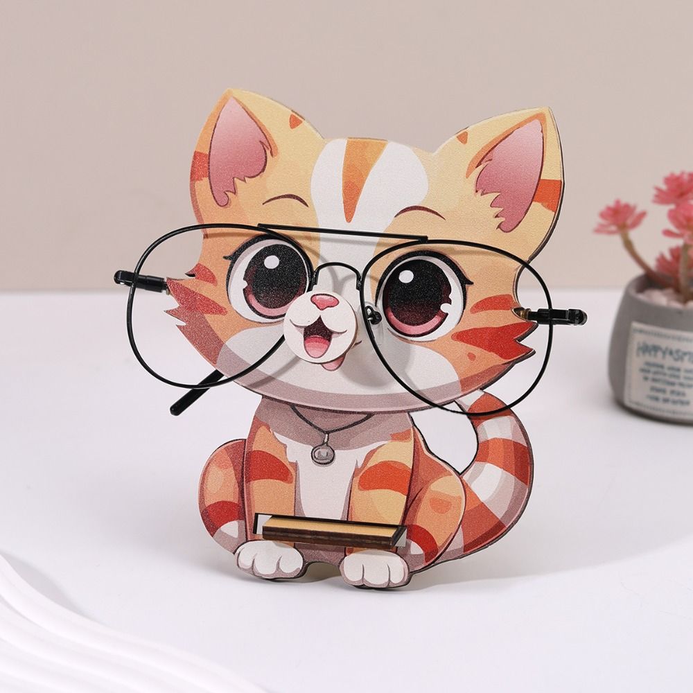 Уникальная 3D-рама для очков в виде животного Деревянная ручная резьба Стойка для очков Декоративный держатель для очков Хранение очков