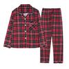 Family Christmas Pjs Matching Set Plaid Long Sleeve Button Down Sleepwear Holiday Soft 2 Piece Lounge Sets