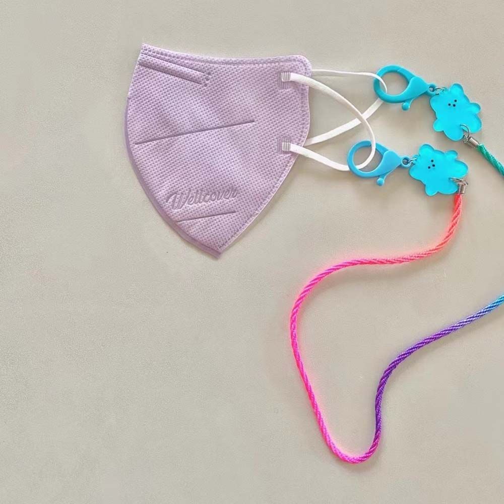 Color Anti-lost Cartoon Mask Rope Sunglasses Lanyard Child Mask Lanyard Children Mask Chain