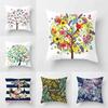 Luxury Home Decor Pillowcase Living Room Sofa Cushion Cover Creative Painting Colorful Tree Print Cushion Cover