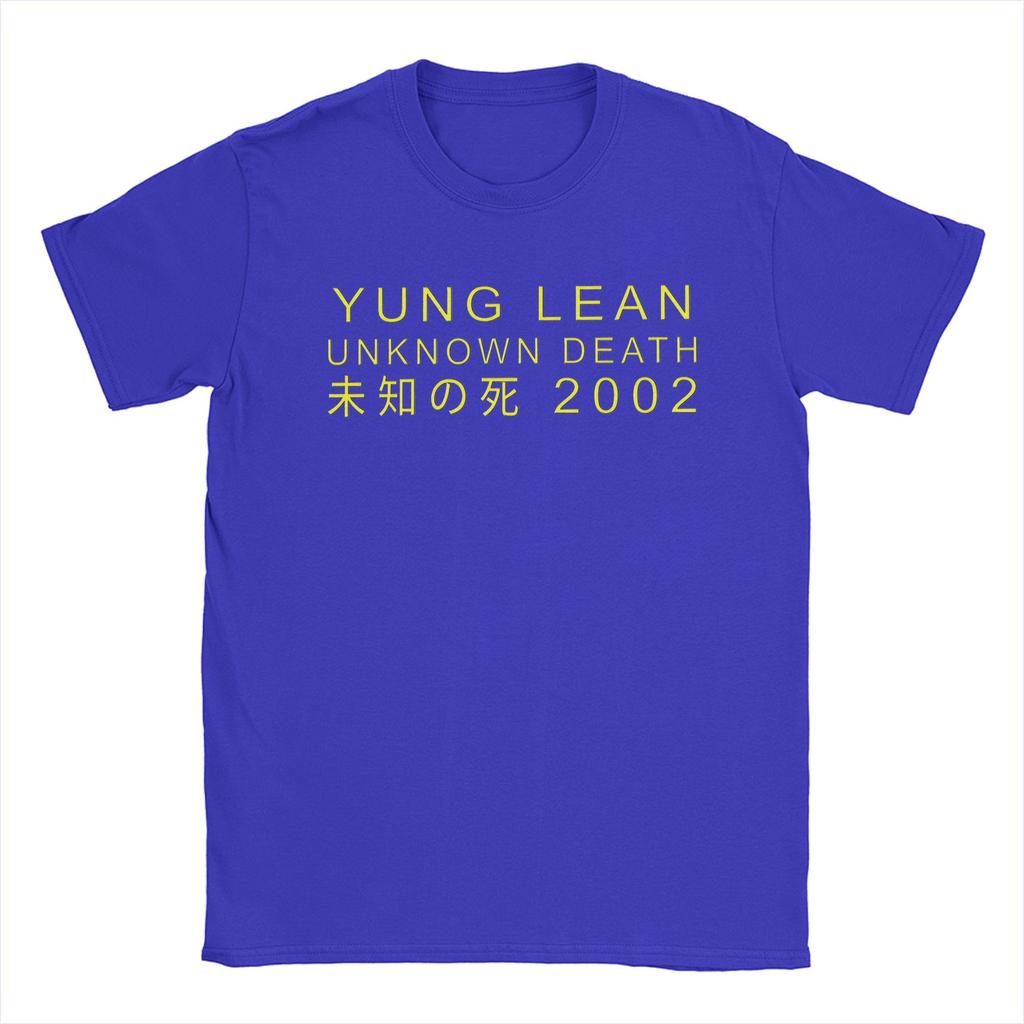 Yung Lean Unknown Death 2002 желтые футболки мужские хлопковые винтажные футболки с круглым вырезом футболка с коротким рукавом одежда больших размеров