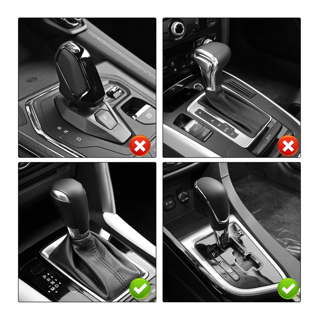 Car Gear Knob With 4 Adaptive Parts,Leather 5 Speed Knobs For Replacement Broken Knobs,Universal Non-Slip Manual Knob Car Interior