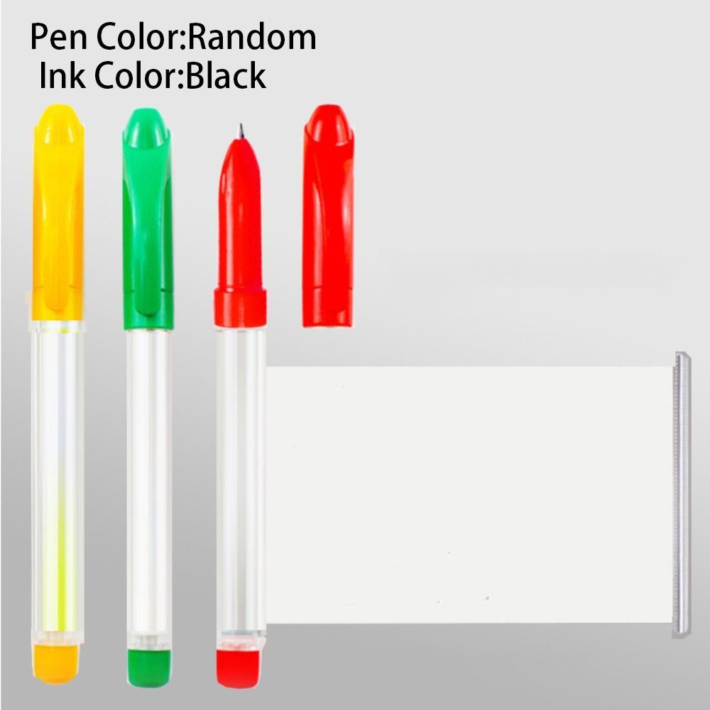 С выдвижной пустой шариковой ручкой-прокруткой ABS и мелованной бумагой для экзамена, новая черная гелевая ручка