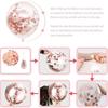 26 PCS Rose Gold Happy Birthday Letter Balloon Set with Rain Confetti Birthday Party Decoration Supplies Celebration Decorations