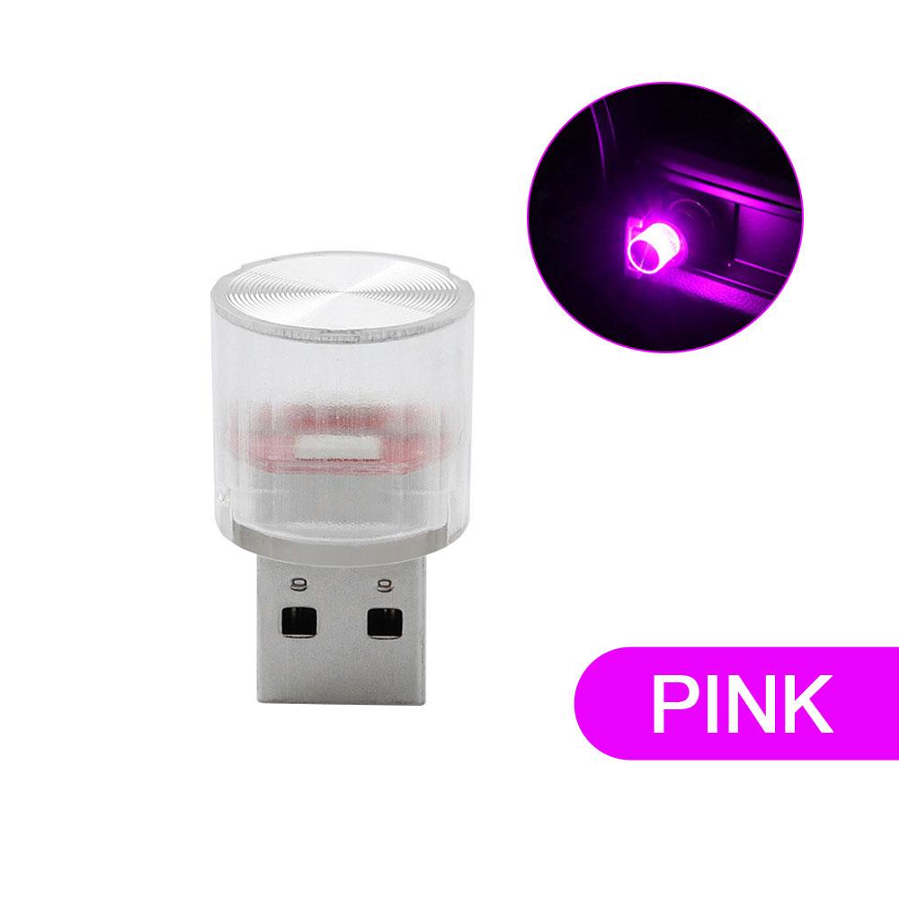 1Pc Universal Car Mini USB LED Atmosphere Lights Decorative Lamp for Party Ambient Modeling Car Home Portable Plug Play Lights