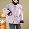 Осень-Весна-Зима Шерсть Хлопок Стеганая верхняя одежда свободного покроя женская повседневная свободная куртка Пальто