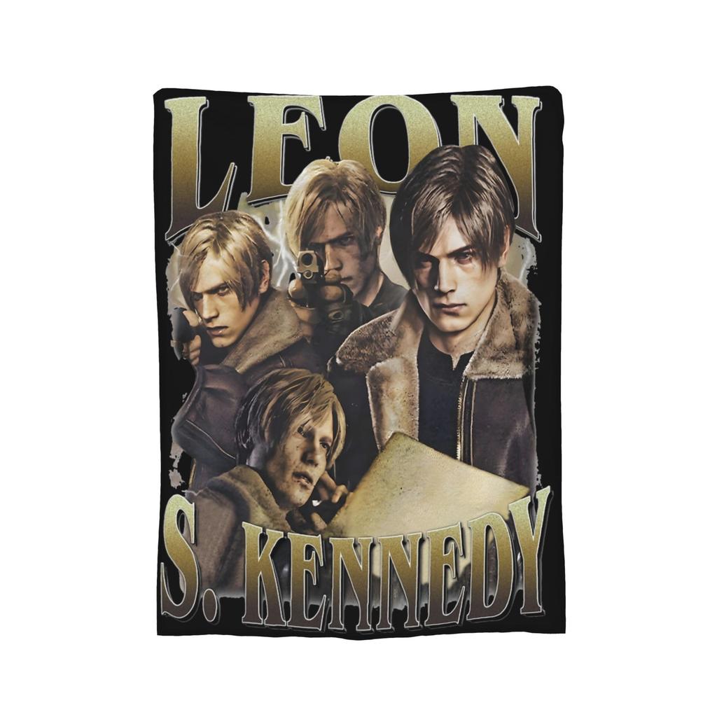 Злобные жители Остерегайтесь Крысиного одеяла Фланелевый принт Леон Кеннеди Ультрамягкое покрывало для постели Наружные покрывала