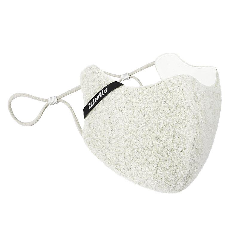 Luxury 3D Plush Mask: Warm, Windproof, and Fashionable Women's Outdoor Face Covering for Autumn and Winter