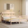 VidaXL Bed Frame with Headboard King Size Solid Wood 3195096