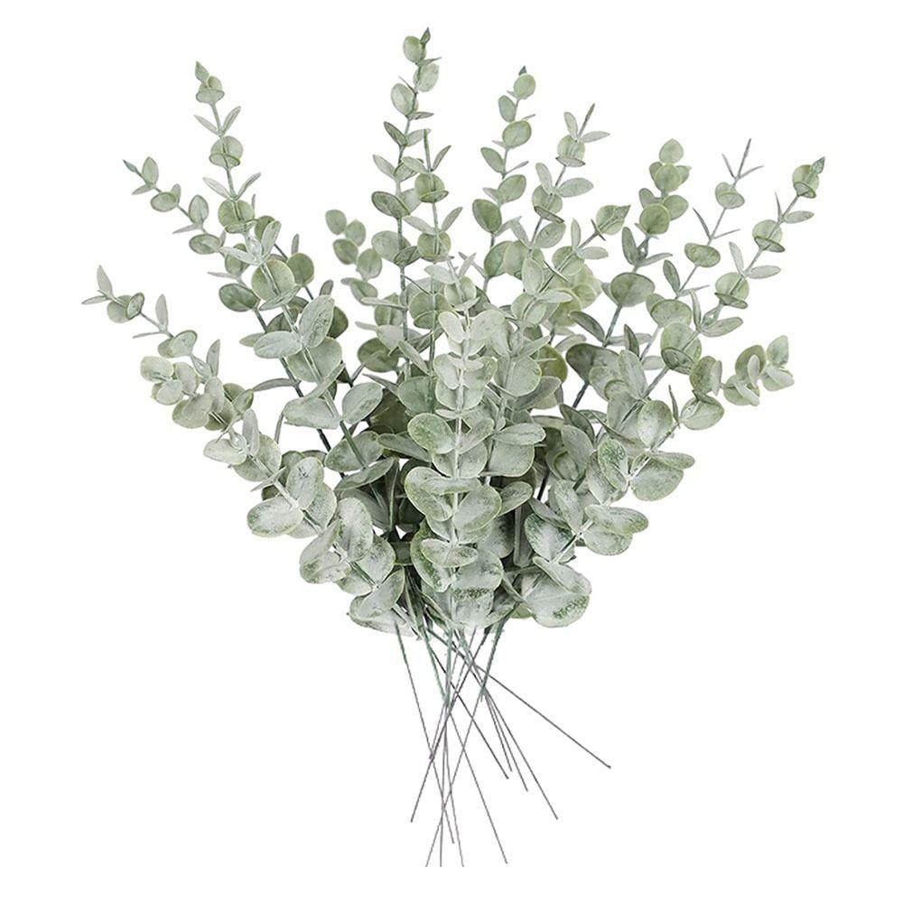Домашний декор Реалистичная зелень Листья Цветочная композиция Искусственные растения эвкалипта Ветки