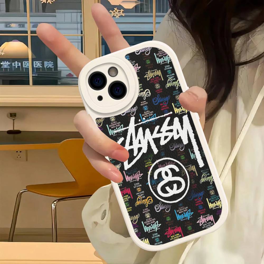 Black And White NO.8 Ball Leather Phone Case For IPhone 16 15 14 13 12 11 Pro Max Plus Cover
