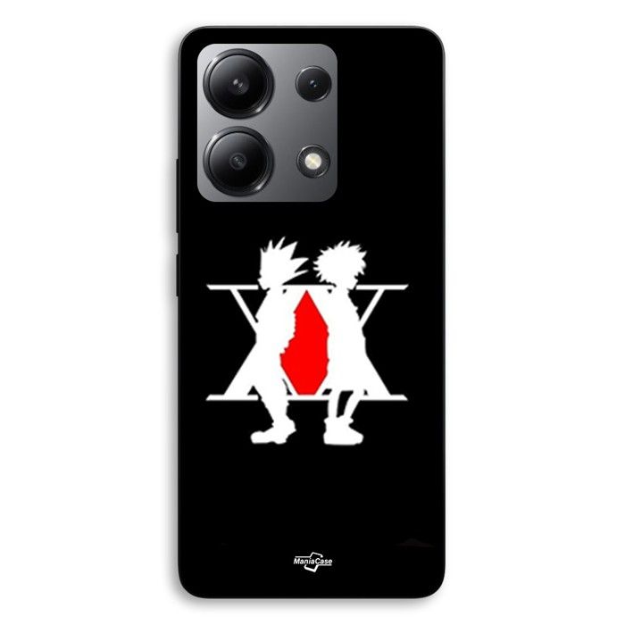 Coque de téléphone - MANIACASE - Xiaomi Redmi Note 13 4G - Silicone TPU - Hunter x Hunter (Killua & Gon) - Noir