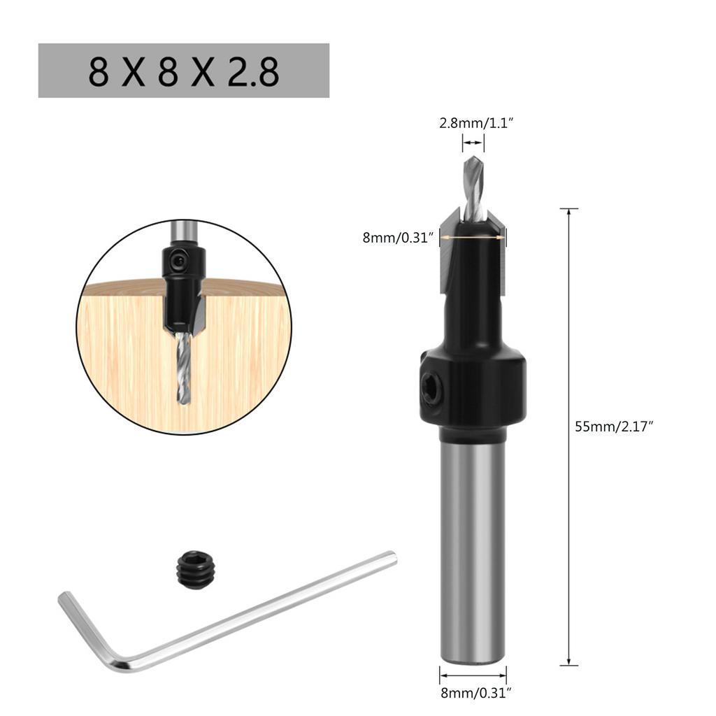 8/10 мм круглое сверло с зенковкой, фреза из быстрорежущей стали, инструмент для сверления отверстий по металлу, деревообрабатывающий сверлильный инструмент