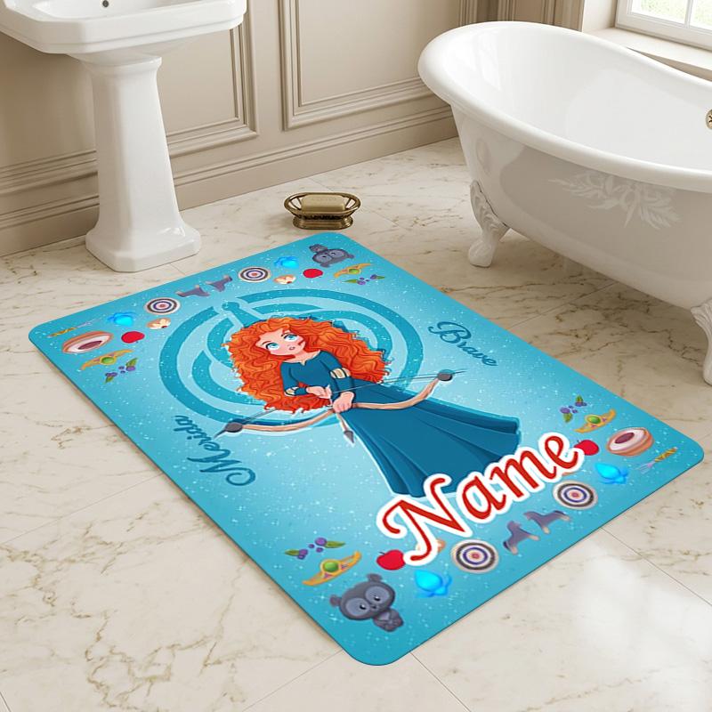 Personalized Name Princess Fantasy Living Room Non-Slip Area Rug Soft Carpet for Bedroom Kids Playroom Sofa,Office Home Decor Doormat