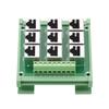 Клеммный блок для порта Ethernet RJ45 с 9 винтовыми клеммами и компактным дизайном для установки на DIN-рейку в шкафах управления