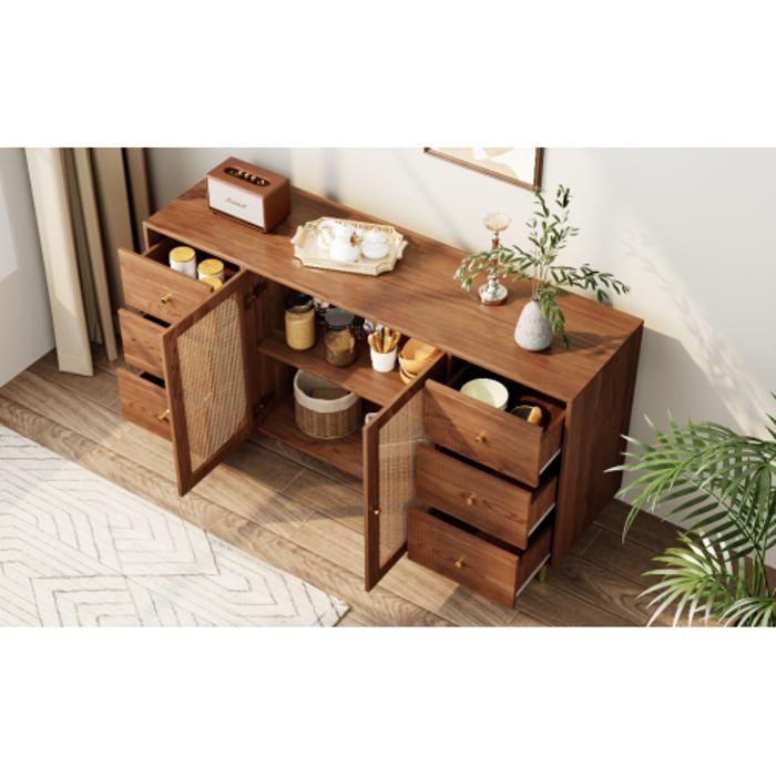 Buffet - MUVOE - 160 x 40 x 90 cm - 2 portes - 3 tiroirs
