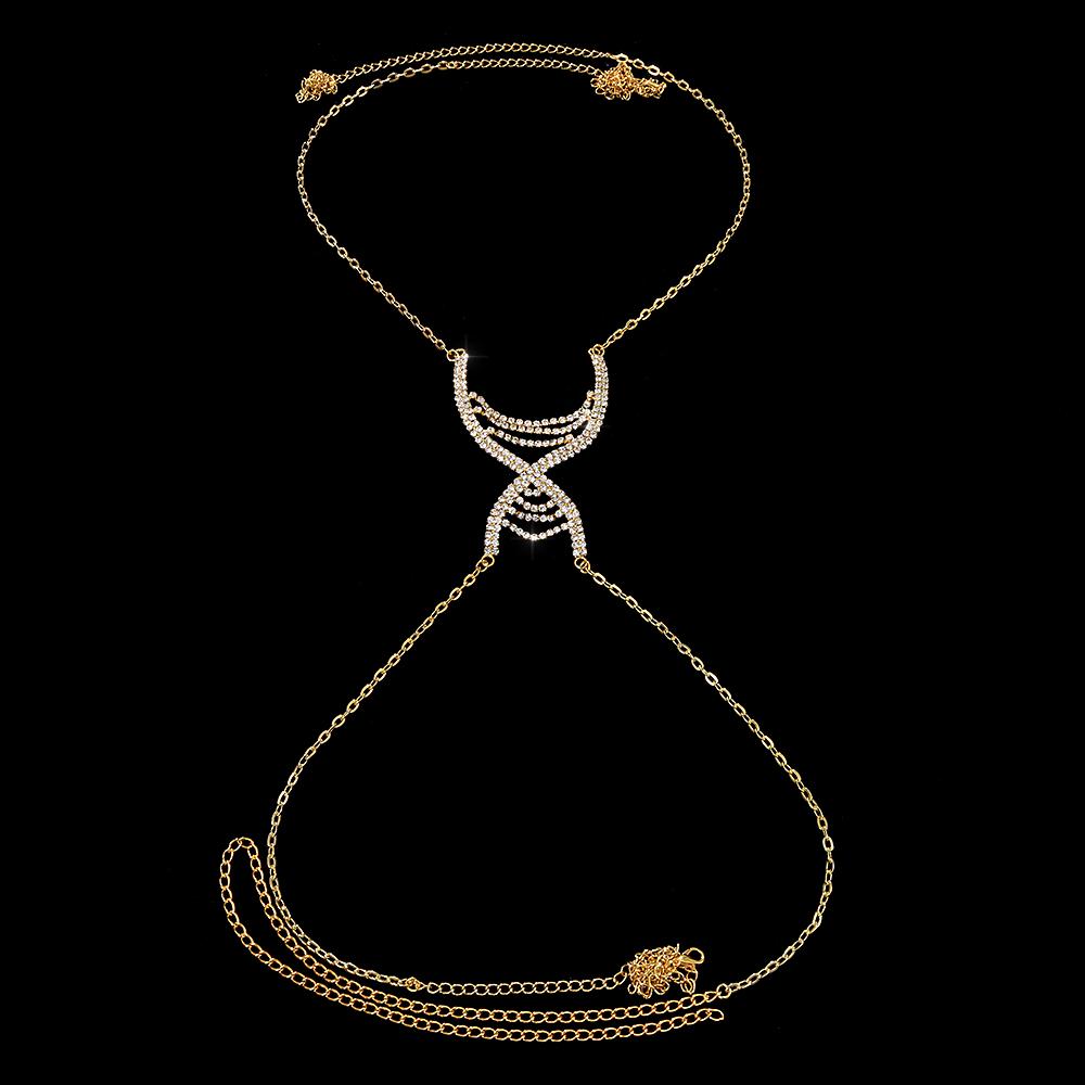 Stonefans Summer Delicate Angel Chest Bracket Bra Chain Crystal Rhinestone 2022 New Beach Coin Sexy Bar Present Bar Body Jewelry