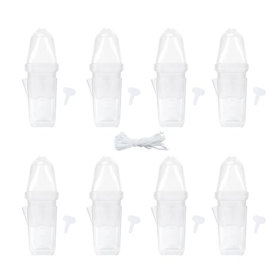 Впитывающий цветочный горшок с прозрачной двухслойной конструкцией 150 мл Глубокий резервуар для воды Регулируемое вентиляционное отверстие Купол для поддержания влажности Горшок для рассады