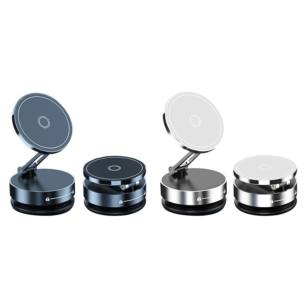 For Magsafe Mobile Phone Holder 360° Rotating Folding Car Magnetic Holder Vacuum Swivel Stand for iPhone 12 13 14 15 16 Pro Max
