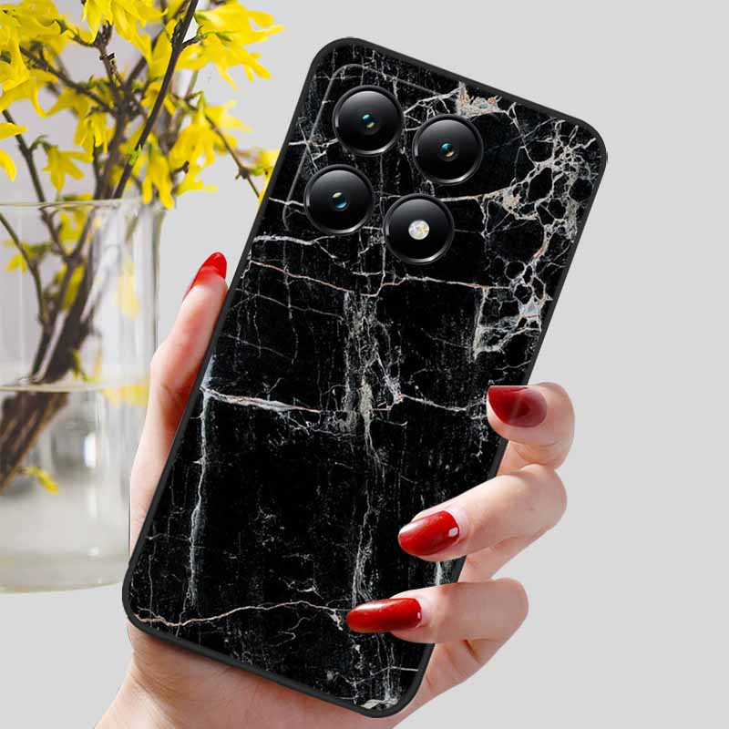 Для Xiaomi 14T / 14T Pro Чехол Модный Черный ТПУ Мраморный Расписной Чехол для Xiaomi 14T Pro Ударопрочный Корпус Capa Силиконовый Мешок 6.67''