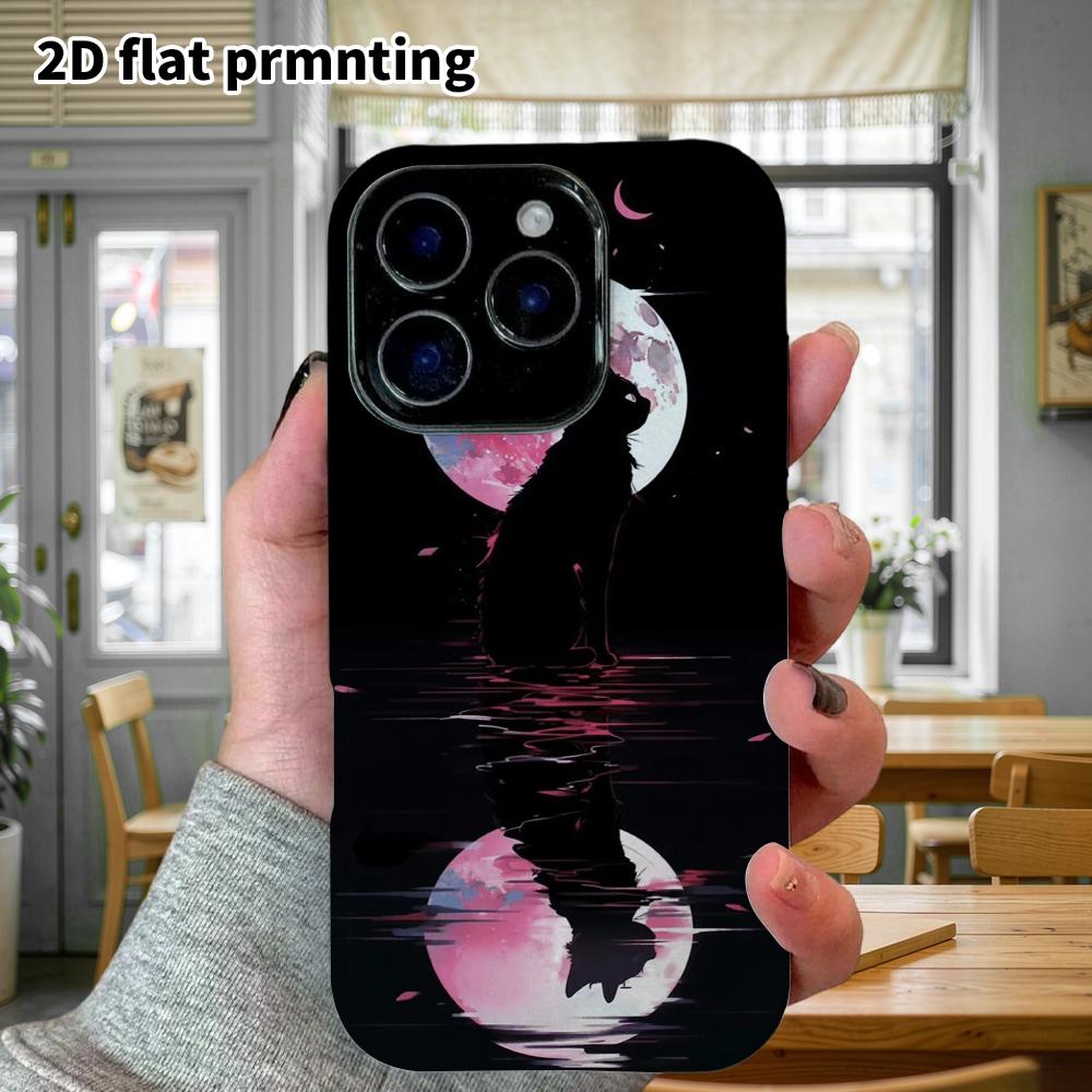 Чехол для телефона: 2D плоский защитный чехол для Samsung Galaxy A34 A35 M05 M06 S20 S22 S21 FE Plus 5G, черный кот под луной, идеальный рождественский и хэллоуинский h