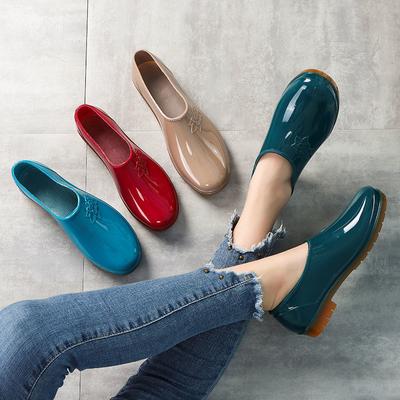 Ho Дождевики Водонепроницаемая обувь Резиновые бахилы Модные резиновые сапоги Женские Взрослые Кухонные Автомойки Нескользящие Короткие Ванна