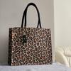 Jute Shopping Bag Eco Shopper Beach Bag  SRBG-17 Leopard