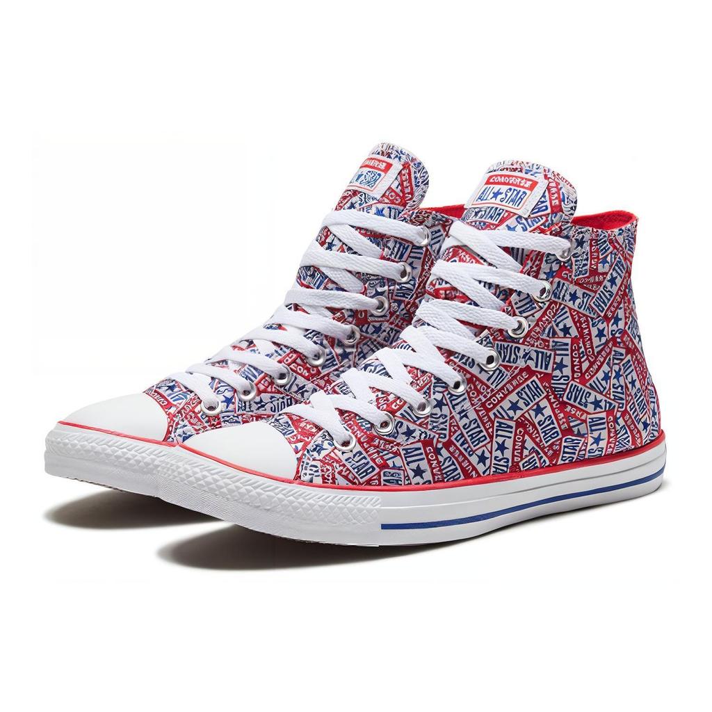 Converse Chuck Taylor All Star Удобные Модные Высокие Кеды из Канваса Унисекс Красные 166828C