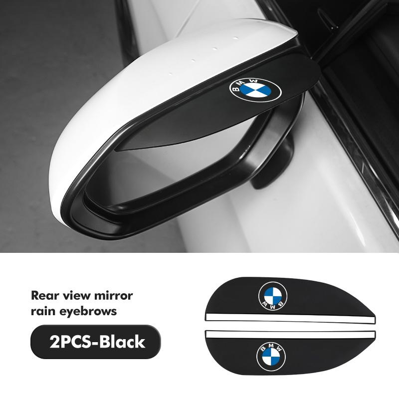 JKGN2 2pcs Car Side Rearview Mirror Rain Eyebrow Sun Visor Protector For BMW 1 3 5 7 Series M F01 F20 F10 F13 E52 E53 E60 E93