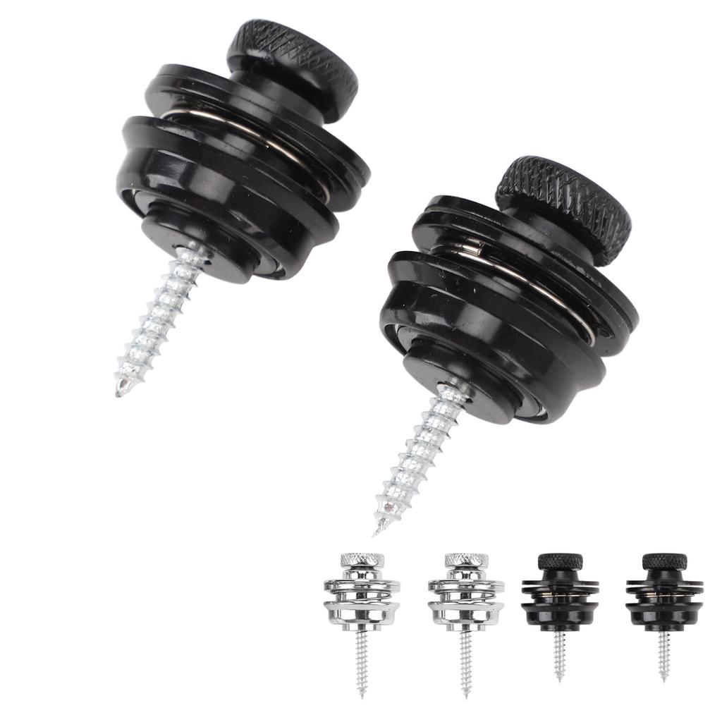 2 шт., замки для гитарного ремня, кнопки безопасности, сверхмощные металлические плоские круглые головки, нескользящие, устойчивые к падениям