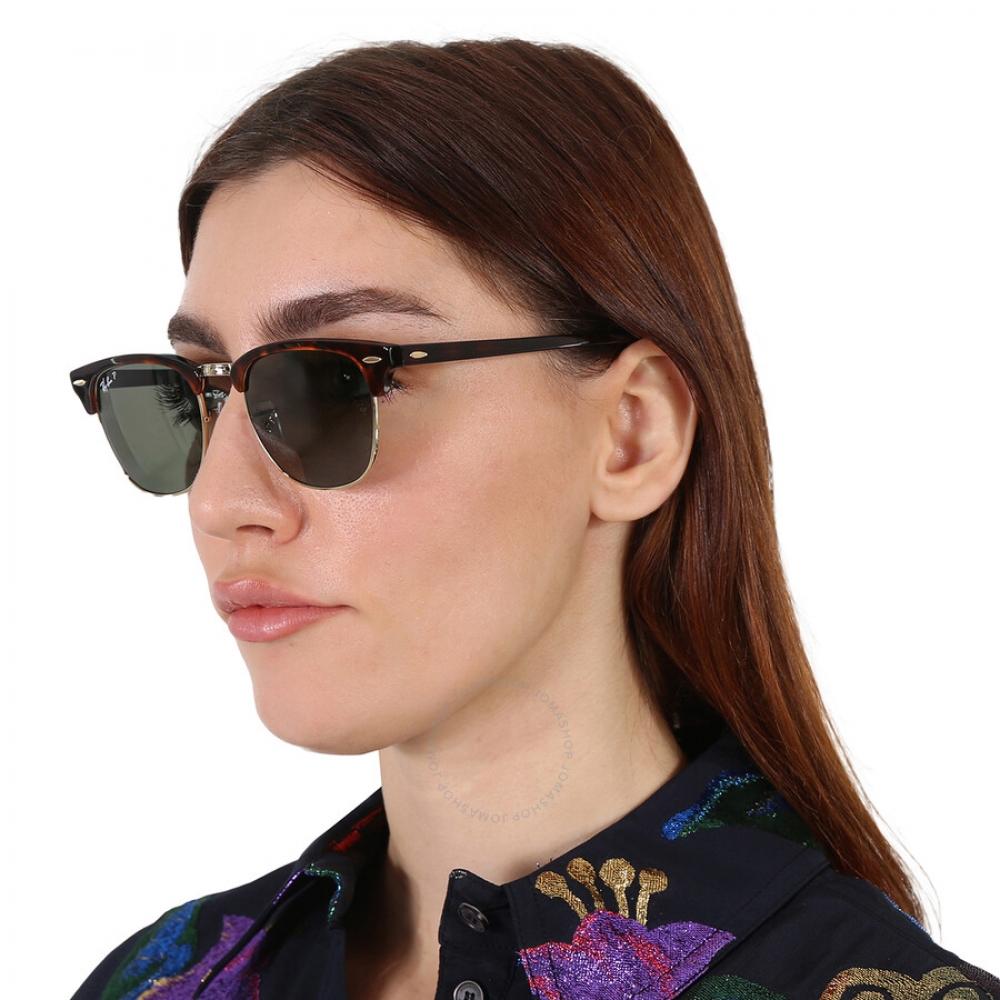 Ray Ban Clubmaster Classic Polarized Green Classic G 15 Унисекс Солнцезащитные очки RB3016 990 58 51