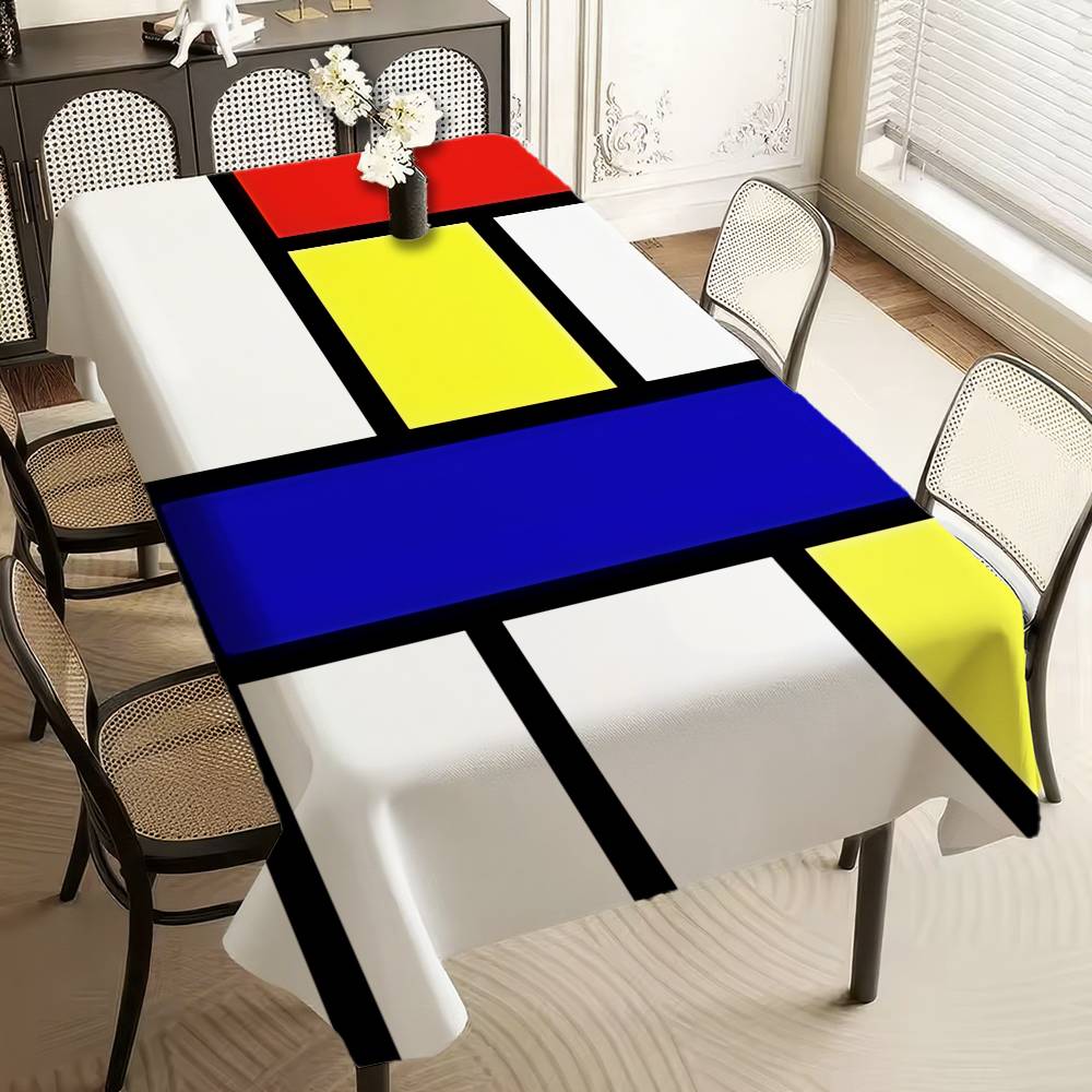 Скатерть Art P-Piet CC-ornelies M-Mondrian Покрытие для домашнего обеденного стола Покрытие для банкетного стола на открытой вечеринке Скатерти для украшения отеля