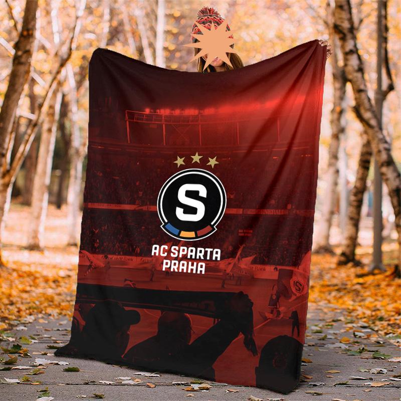 Ac Sparta Praha Flannel Blanket Soft Warm All-Season Throw, Design for Camping, Car Travel, Hiking Sofa, Bed, Office Perfect Gift for Parties