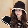 Autumn and Winter Hat Wasteland Style Showing The Face Knitted Circumference Showing Plush Washbasin Hat Big Bucket Fisherman Hat Hat