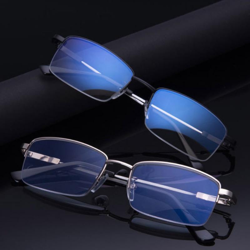 Квадратные ультралегкие очки для женщин и мужчин, анти-синий свет, металлическая оправа, деловые компьютерные очки, повседневные, плоское зеркало