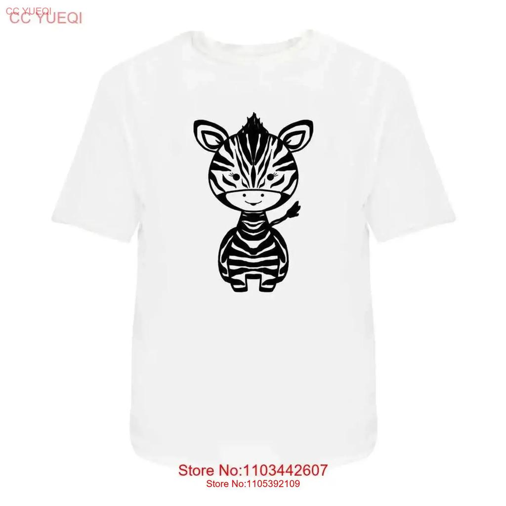 Cute Zebra Cotton T Shirt Ta045679 Vintage Washed Slightly Versatile Stretched Designer Clothes Stylish Streetwear Fashion