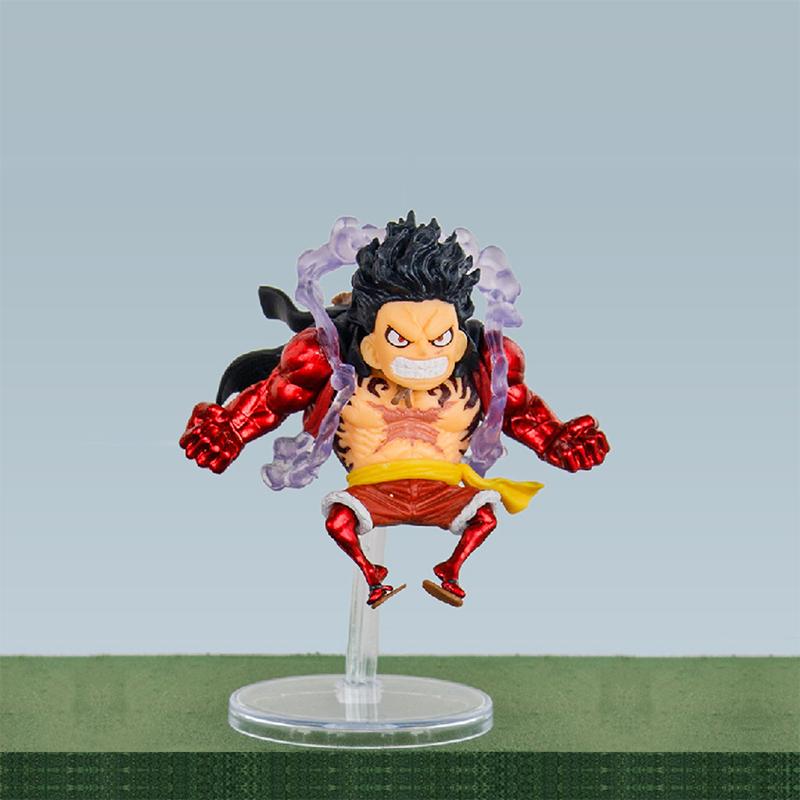 11 см 5 шт./компл. Q-версия Impish Luffy Funny One Piece Gear 4 Luffy аниме-фигурки ПВХ модель игрушки настольное украшение для автомобиля