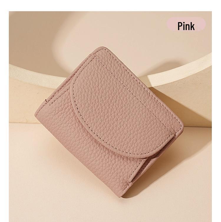 Женский кошелек из натуральной кожи с RFID-защитой с узором личи - кошелек для монет из коровьей кожи в японском стиле