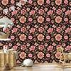 Wallpaper Beautiful Flowers Rust, Orange and Red 50x1000