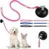 Dog Bathing Tether with Suction Cup Pet Dog Grooming Tub Restraint Loops and Adjustable Dog Cat Fixed Safety Rope for Pet Shower Bathing Grooming