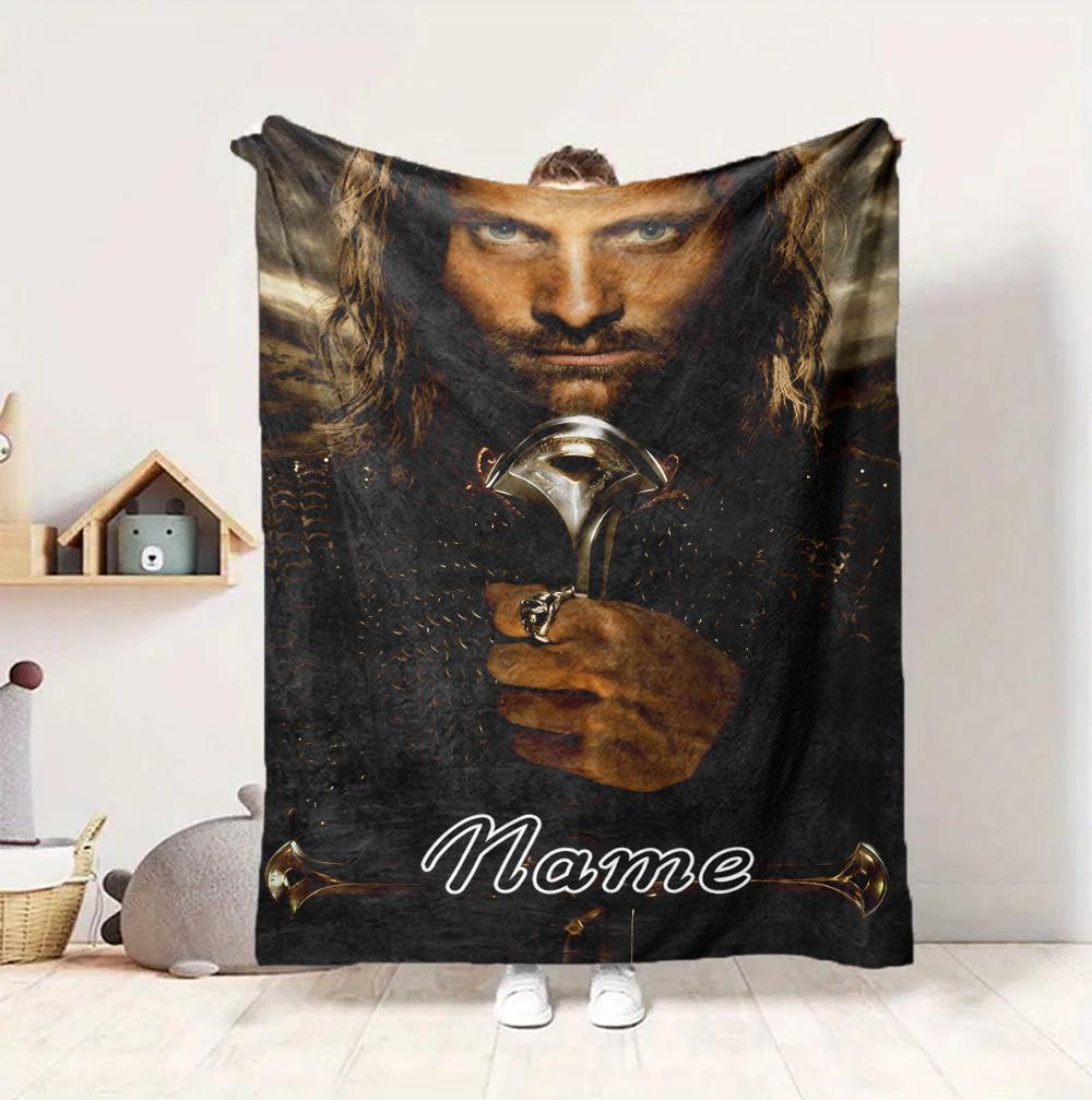 Custom Name Journey Courage Flannel Blanket Throw Blanket Soft Warm Sofa Bed home Decor Unique Gift