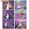 Digital Painting Lavender Landscape Hand-Painted Unique Gift Pictures Digital Coloring Characters Children'S Room Decoration