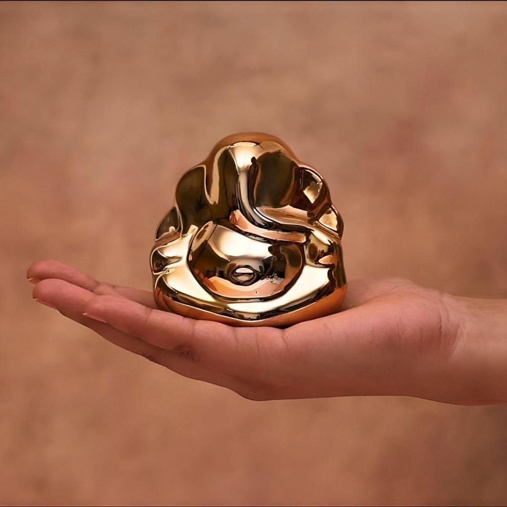 Мурти Ганеши для домашнего декора | Для офисного стола и комнаты для пуджи | Приносит положительную энергию и удачу (9 см)