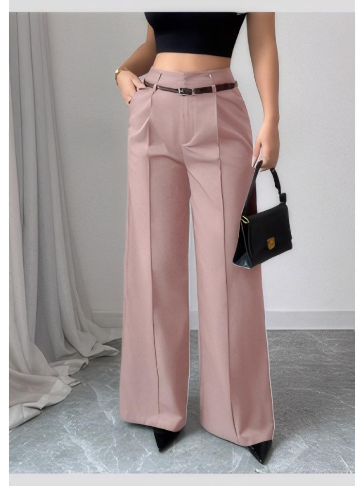 Loose Versatile Summer Drape Slimming Wide Leg Trousers for Women Formal Wear High-Quality Straight-Leg Drape High-Waisted Casual Trousers for Women