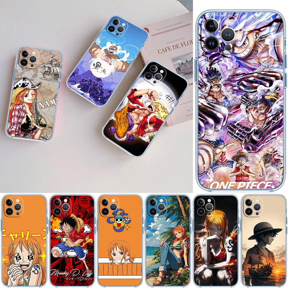 One Piece Luffy Nami Soft Shell Transparent Phone Case for Motorola Moto G7 G8 G9 G84 G85 G73 G24 G15 Z2 Play Power Plus