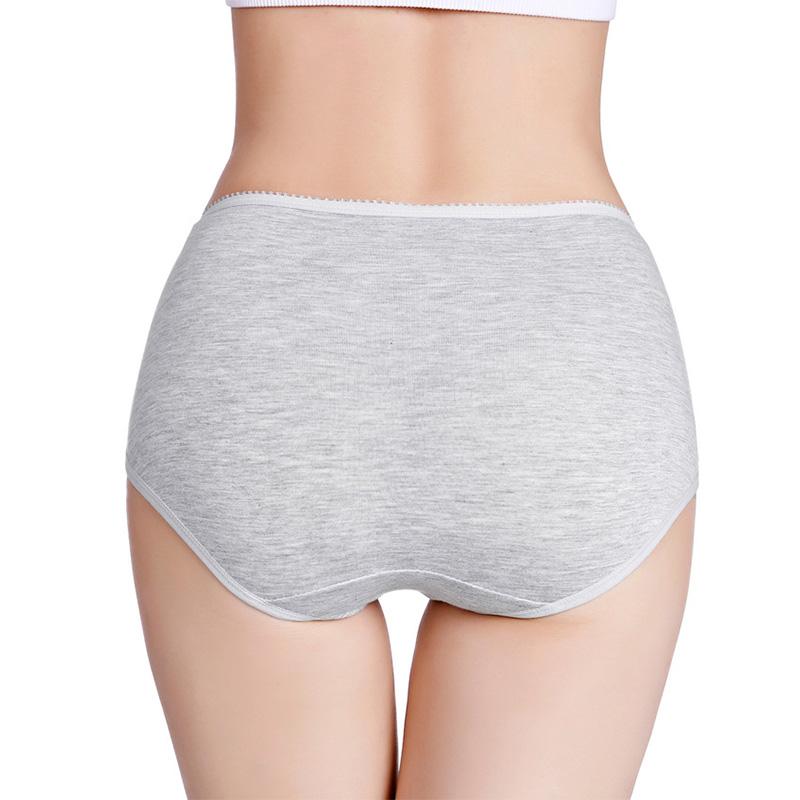 Breathable 1PC Panties High Quanlity For Women Underpants Female Intimates Abdomen Underwear Solid M-7XL High Waist Cotton Briefs Plus Size Beads
