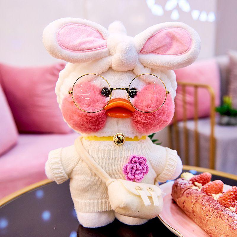 Cafe 30cm Lalafanfan Mimi Yellow Duck Costume Wearing Plush Toys Stuffed Doll